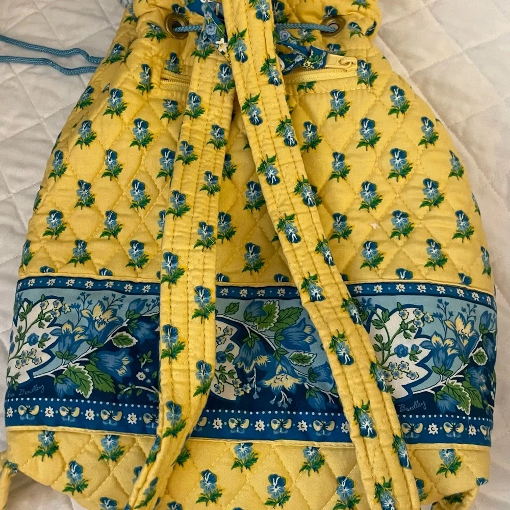 Quilted Vera Bradley Mini Drawstring Backpack - Katherine print